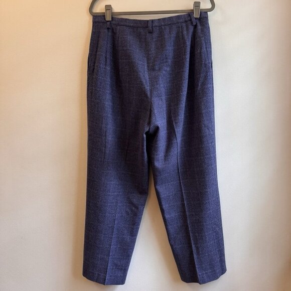 Pendleton VTG 90s Purple Glen Plaid Wool Suit Pants Size 14 - Picture 2 of 8